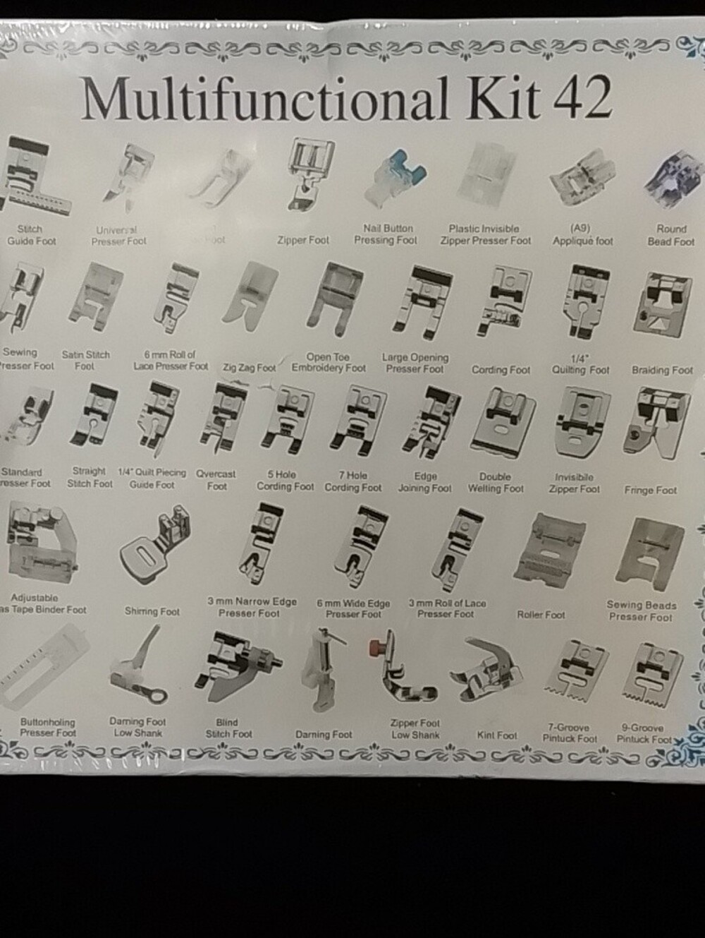 Multifunctional Kit 42 Sewing Presser Foot Set - White